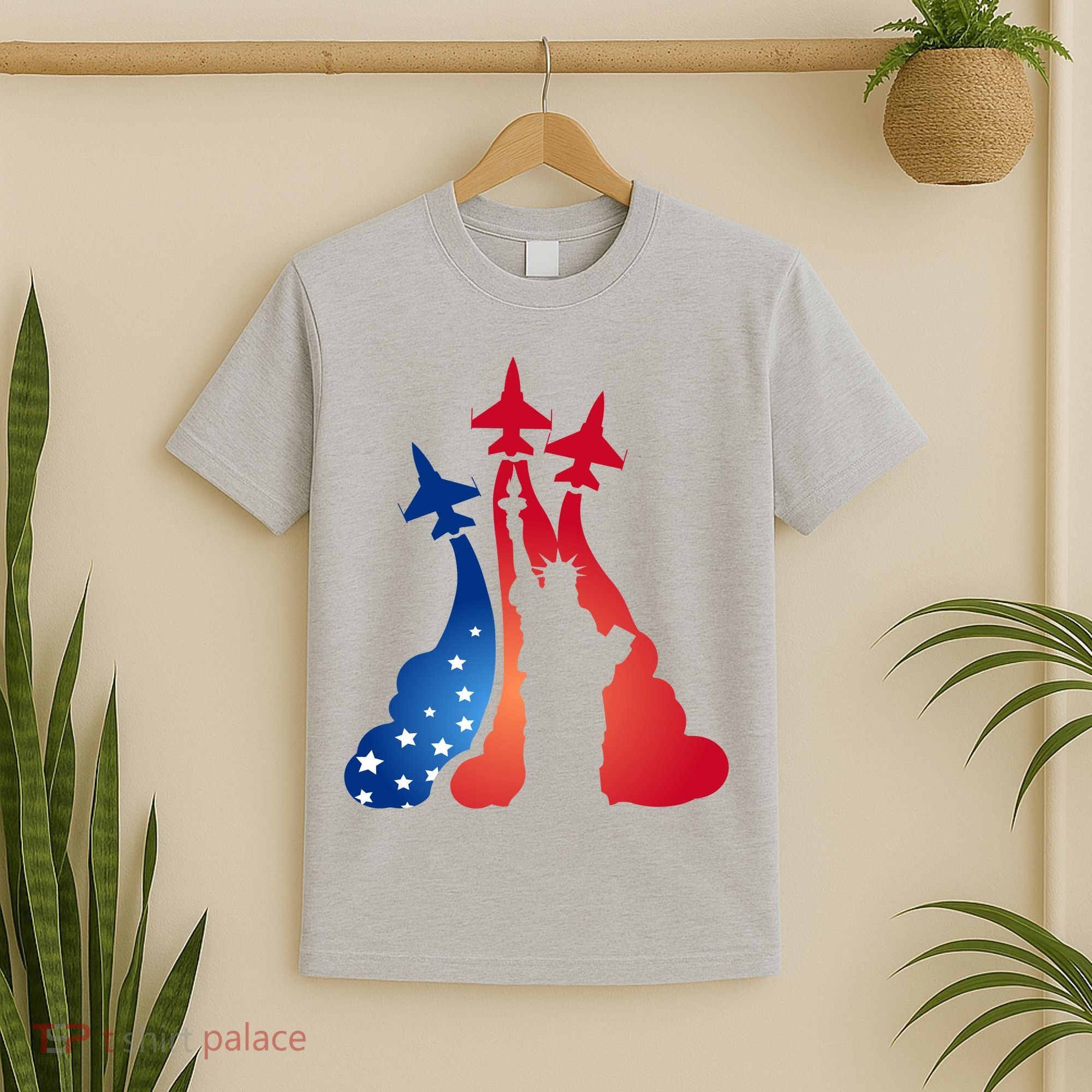 United States Air Force Jets Statue Of Liberty T-Shirt