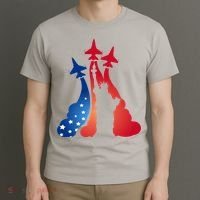 United States Air Force Jets Statue Of Liberty T-Shirt thumb 3