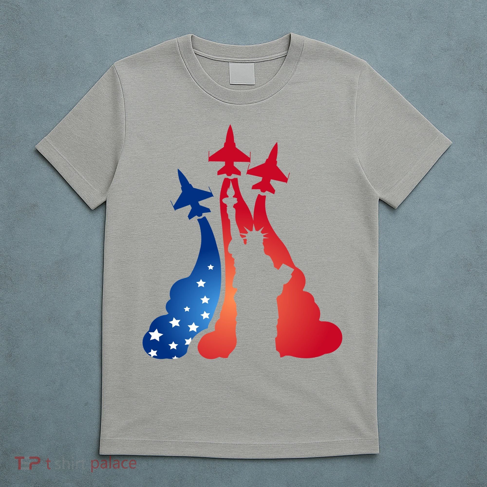 United States Air Force Jets Statue Of Liberty T-Shirt