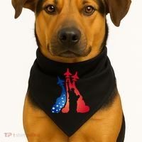 United States Air Force Jets Statue Of Liberty USA-Made Doggie Bandana thumb 1