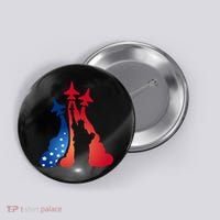 United States Air Force Jets Statue Of Liberty Button thumb 0