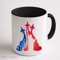 United States Air Force Jets Statue Of Liberty Coffee Mug thumb 1