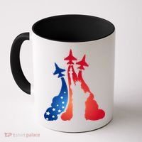 United States Air Force Jets Statue Of Liberty Coffee Mug thumb 0