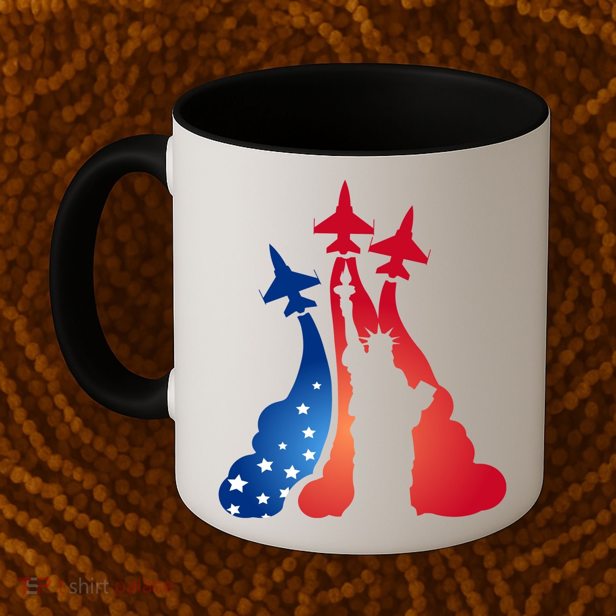 United States Air Force Jets Statue Of Liberty Coffee Mug