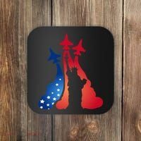 United States Air Force Jets Statue Of Liberty Coaster thumb 0