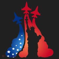United States Air Force Jets Statue Of Liberty Hat thumb 2