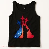 United States Air Force Jets Statue Of Liberty Tank Top thumb 2