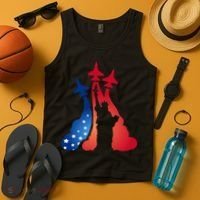 United States Air Force Jets Statue Of Liberty Tank Top thumb 4