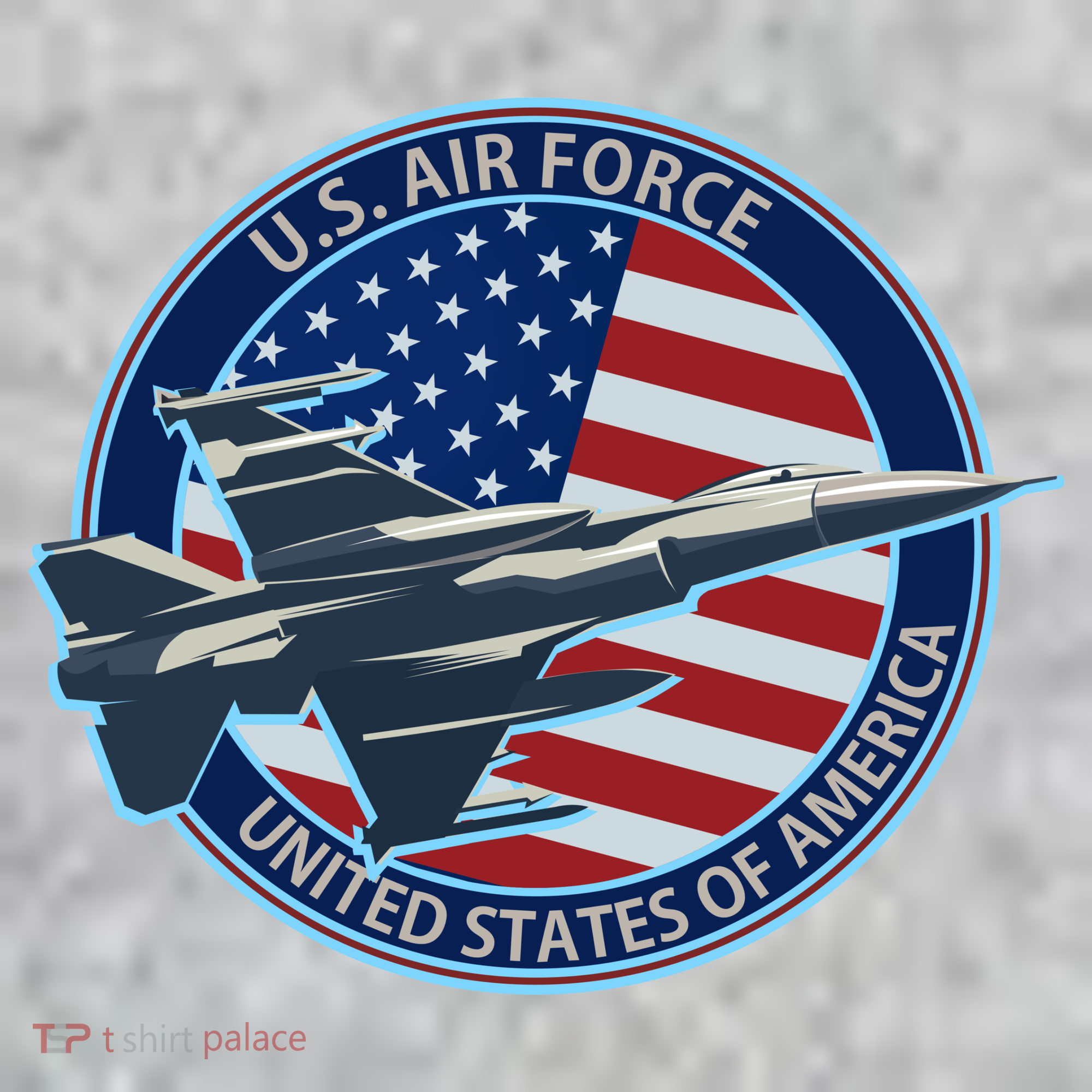 United States Air Force Logo The Baniff Cuffed Pom Beanie