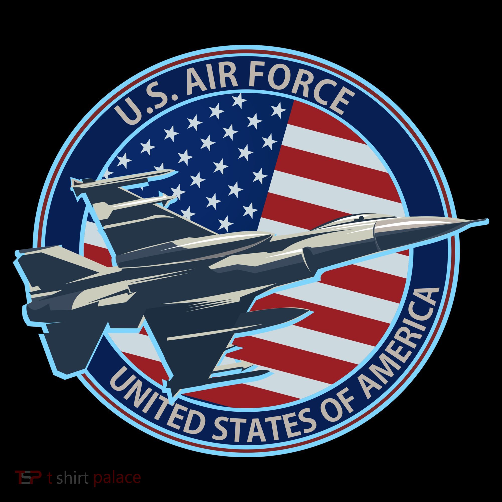 United States Air Force Logo Kids Colorblock Raglan Jersey