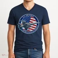 United States Air Force Logo V-Neck T-Shirt thumb 2