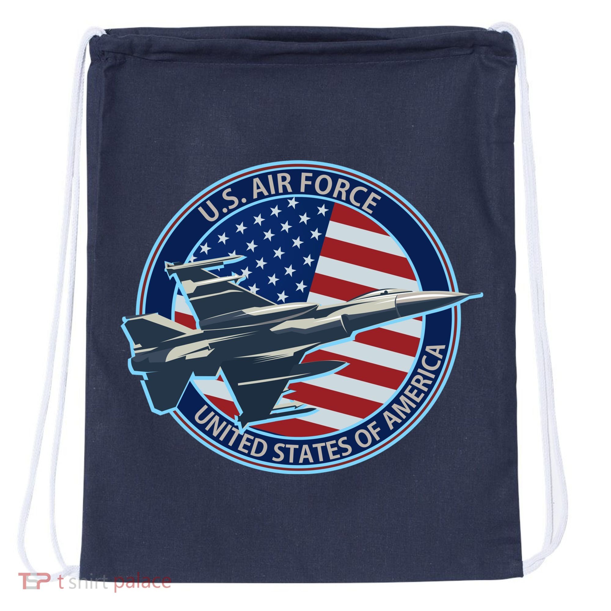 United States Air Force Logo Drawstring Bag