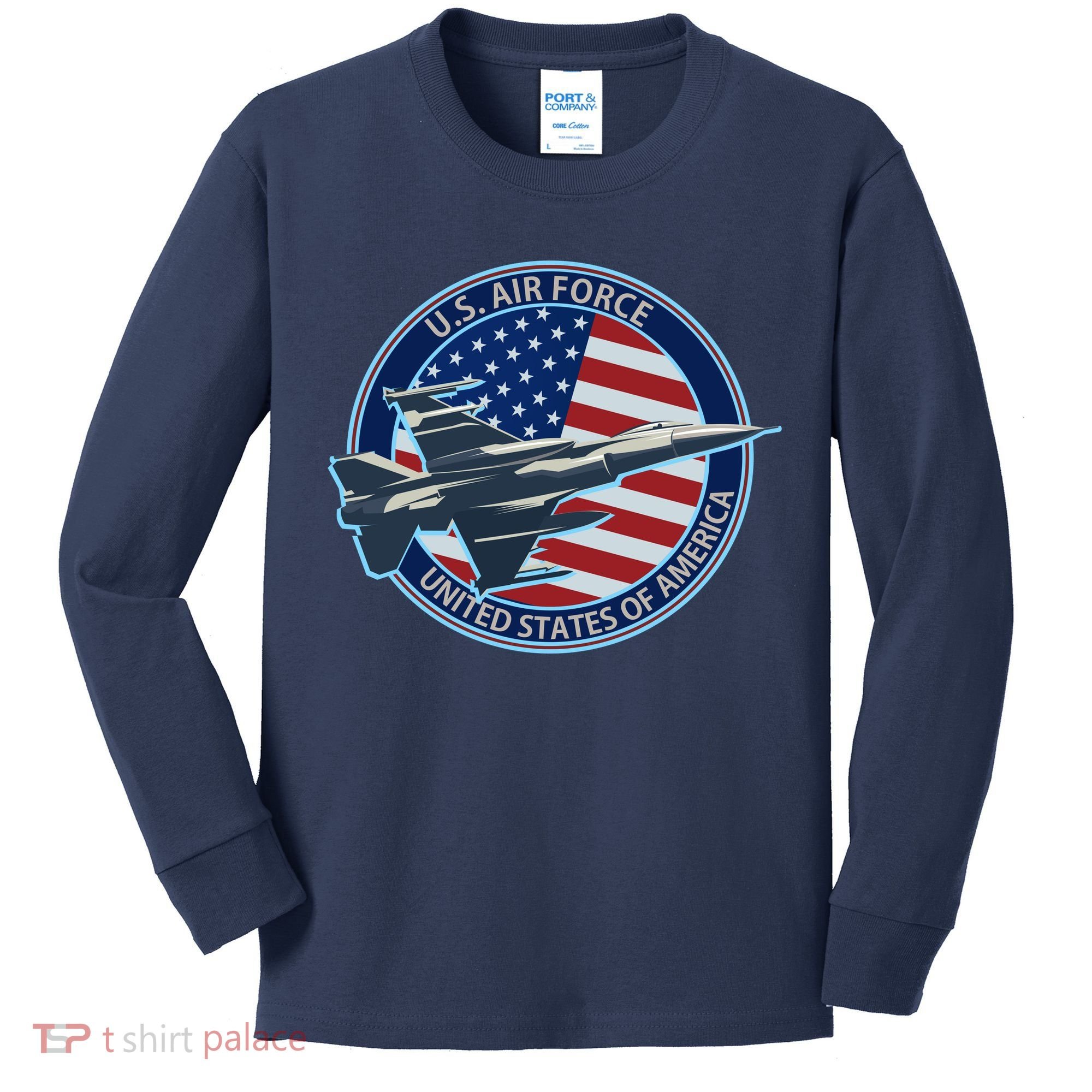 United States Air Force Logo Kids Long Sleeve Shirt