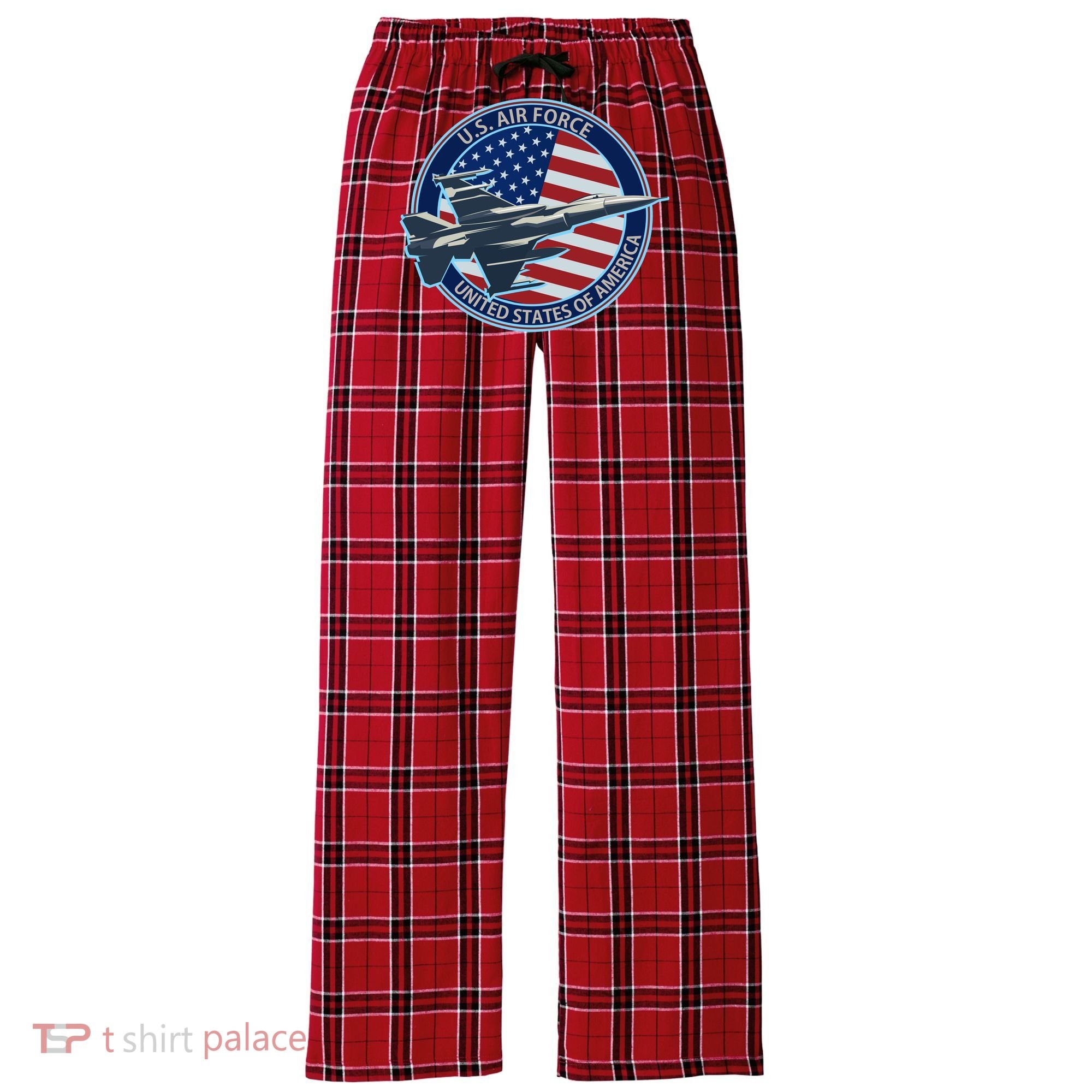 United States Air Force Logo Women's Flannel Plaid Pajama Pants
