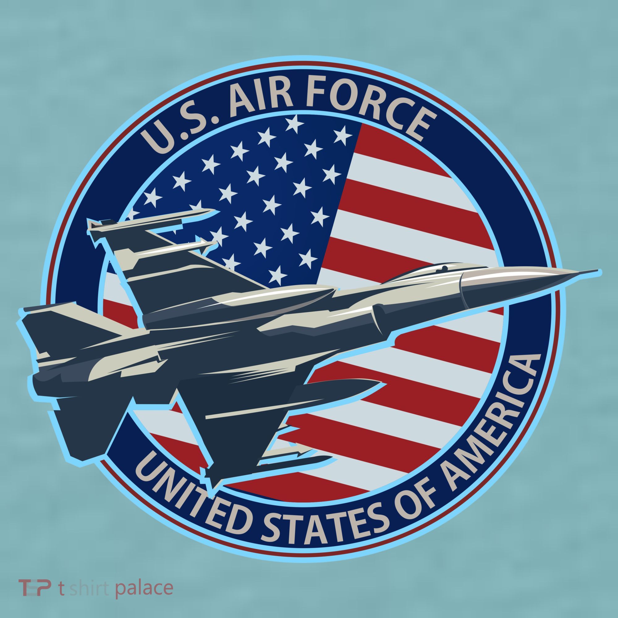 United States Air Force Logo Sueded Cloud Jersey T-Shirt