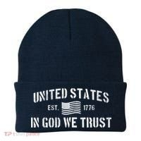 United States Est. 1776 In God We Trust Beanie thumb 0