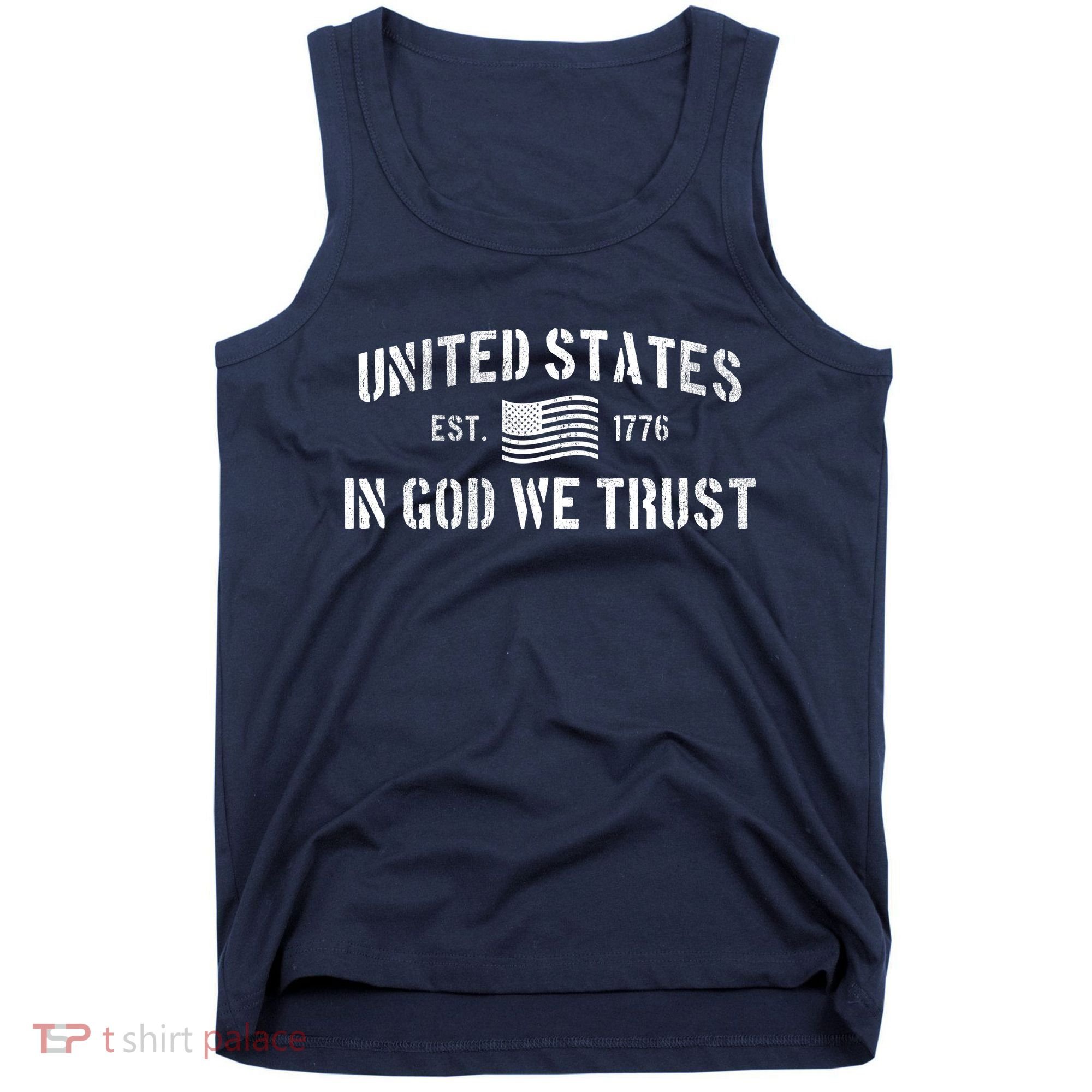 United States Est. 1776 In God We Trust Tank Top