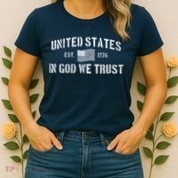 United States Est. 1776 In God We Trust Women's T-Shirt thumb 2