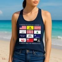 United States Of America A History Of Defiance  Women's Tank Top thumb 2