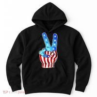 United States of America Peace Flag Stars Hoodie thumb 0