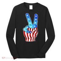 United States of America Peace Flag Stars Long Sleeve Shirt thumb 0