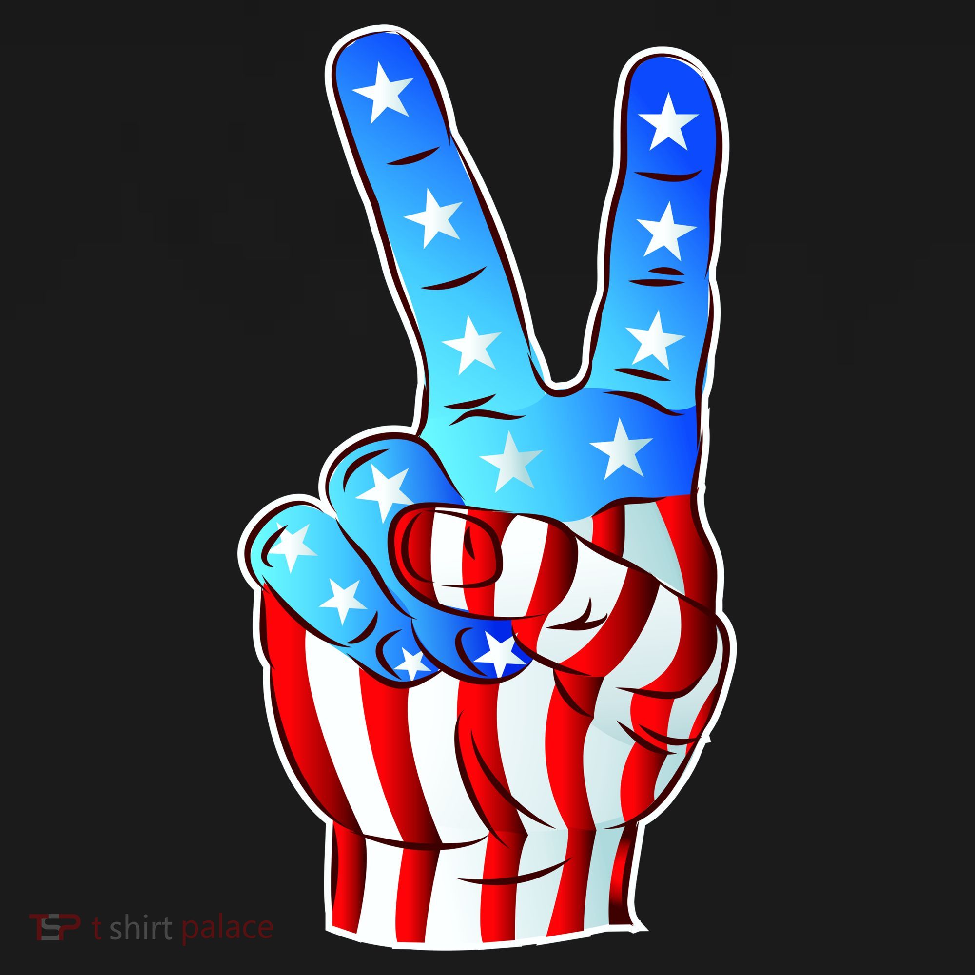 United States of America Peace Flag Stars Apron