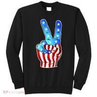 United States of America Peace Flag Stars Sweatshirt thumb 0