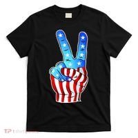 United States of America Peace Flag Stars T-Shirt thumb 0
