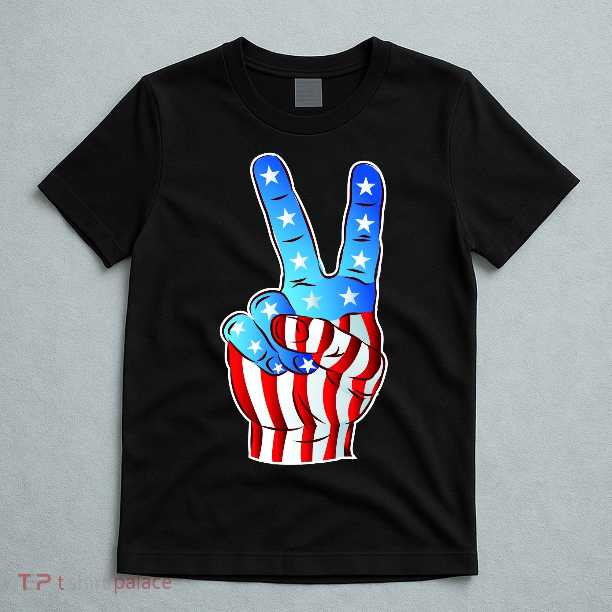 United States of America Peace Flag Stars T-Shirt