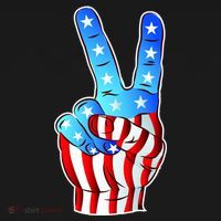 United States of America Peace Flag Stars Women's Hoodie thumb 2