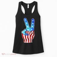 United States of America Peace Flag Stars Women's Tank Top thumb 0