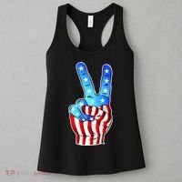 United States of America Peace Flag Stars Women's Tank Top thumb 3