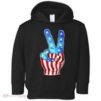 United States of America Peace Flag Stars Toddler Hoodie thumb 0