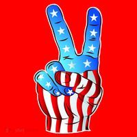 United States of America Peace Flag Stars Santa Hat thumb 1