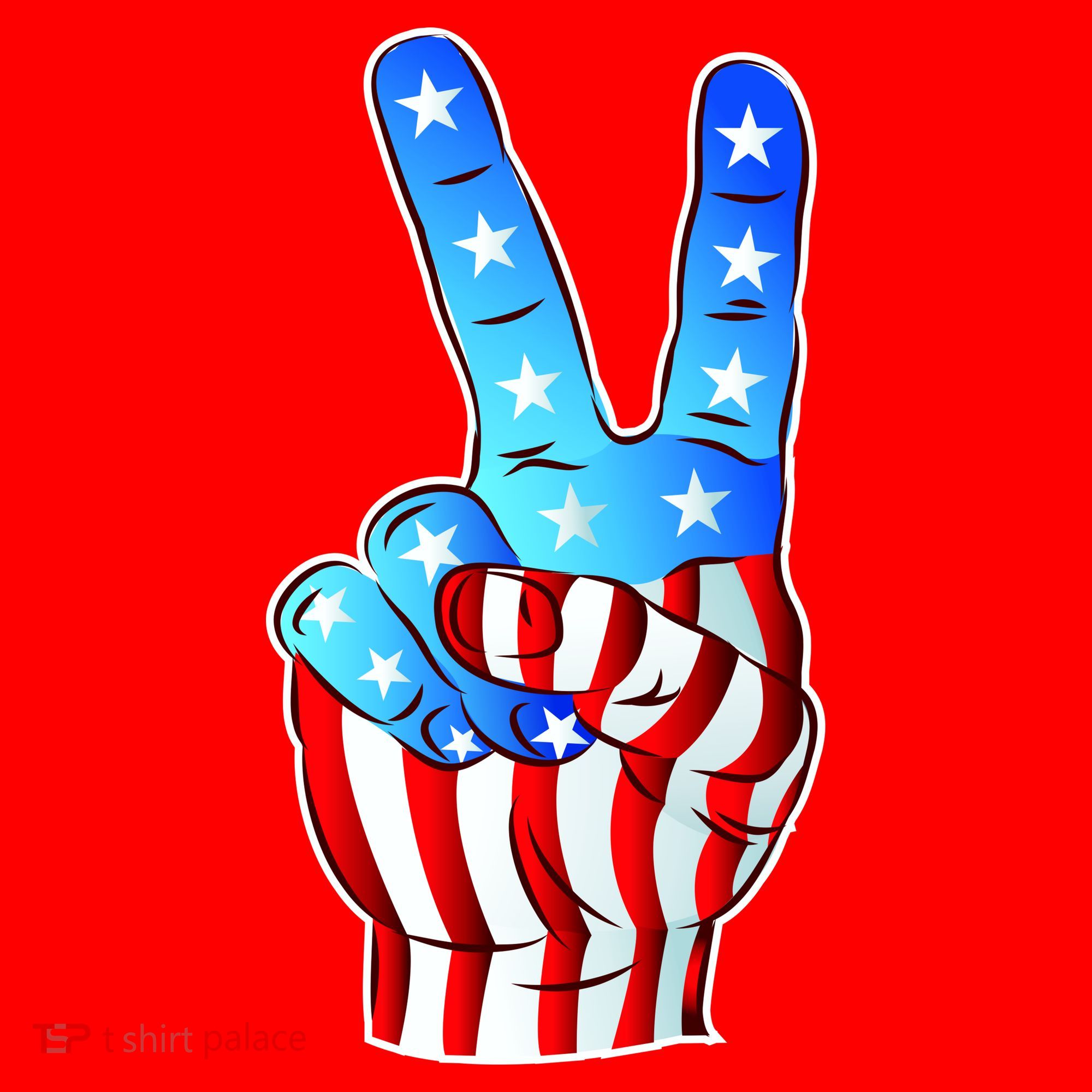 United States of America Peace Flag Stars Santa Hat