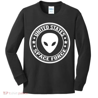 United States Space Force Alien Kids Long Sleeve Shirt