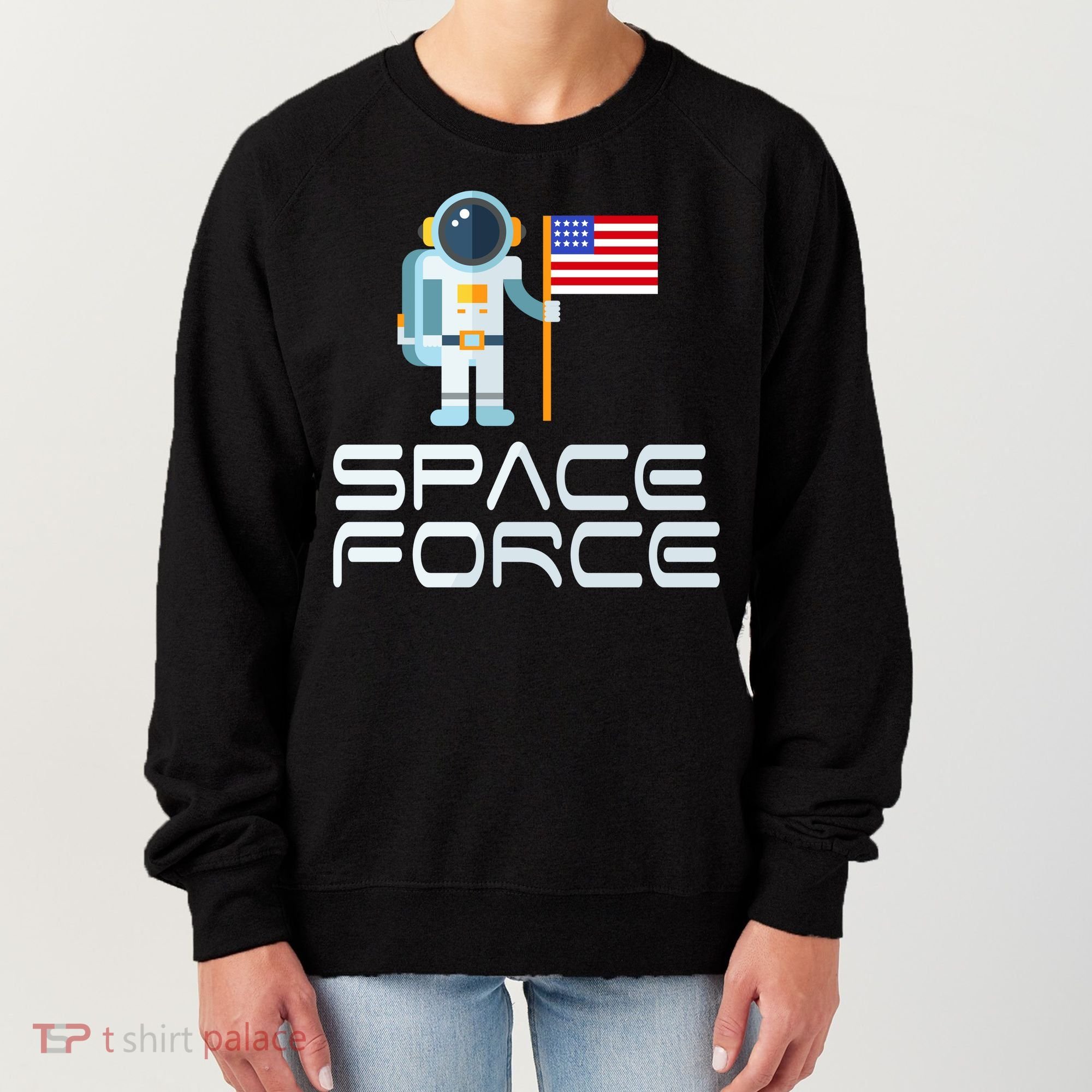 United States Space Force Astronaut Flag Women's Sweatshirt