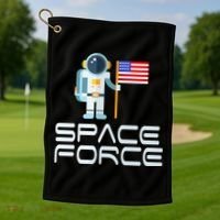 United States Space Force Astronaut Flag Golf Towel thumb 1