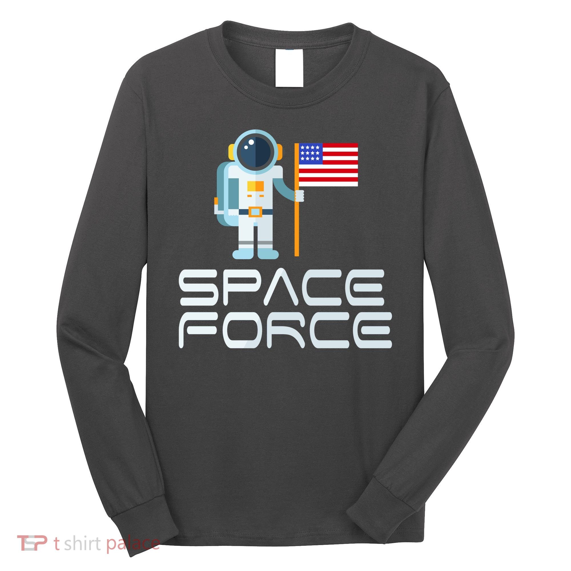 United States Space Force Astronaut Flag Long Sleeve Shirt