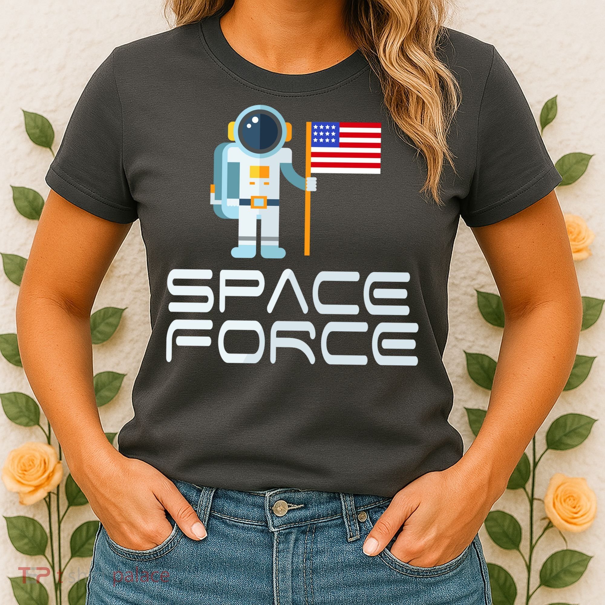 United States Space Force Astronaut Flag Women's T-Shirt
