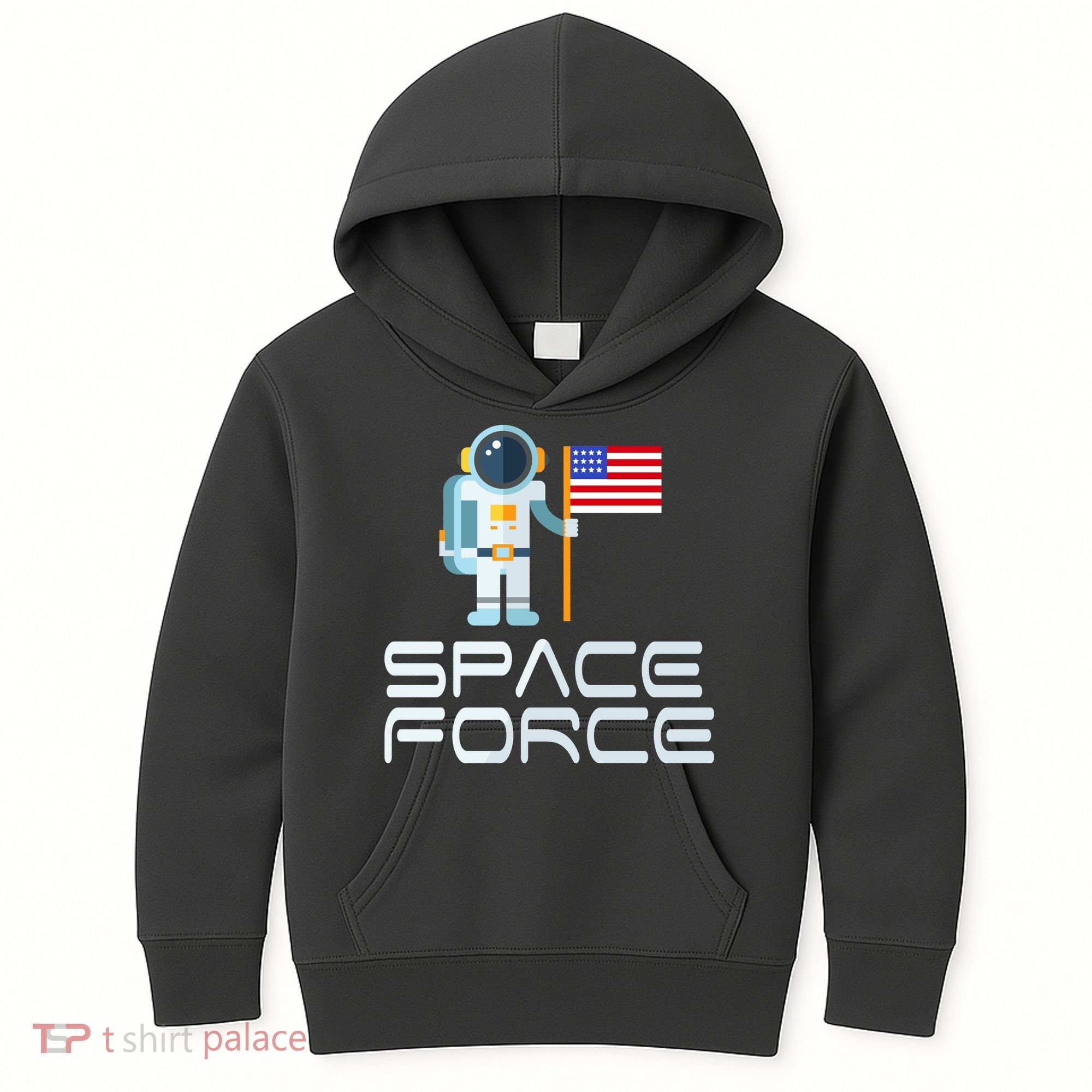 United States Space Force Astronaut Flag Kids Hoodie