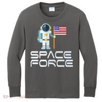 United States Space Force Astronaut Flag Kids Long Sleeve Shirt thumb 0