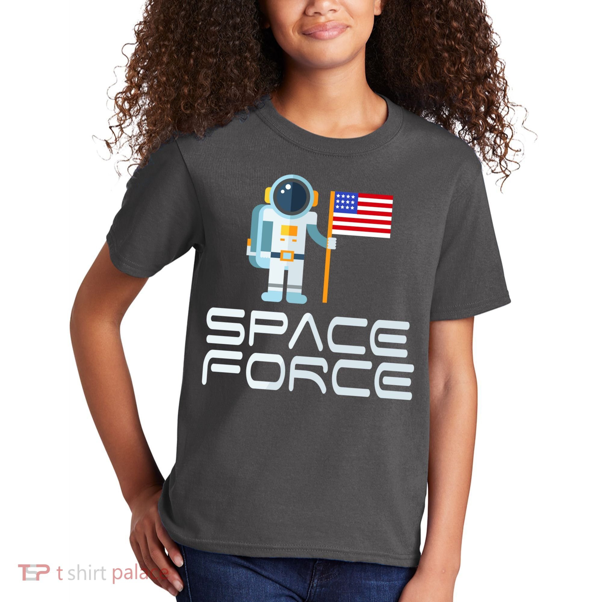 United States Space Force Astronaut Flag Kids T-Shirt