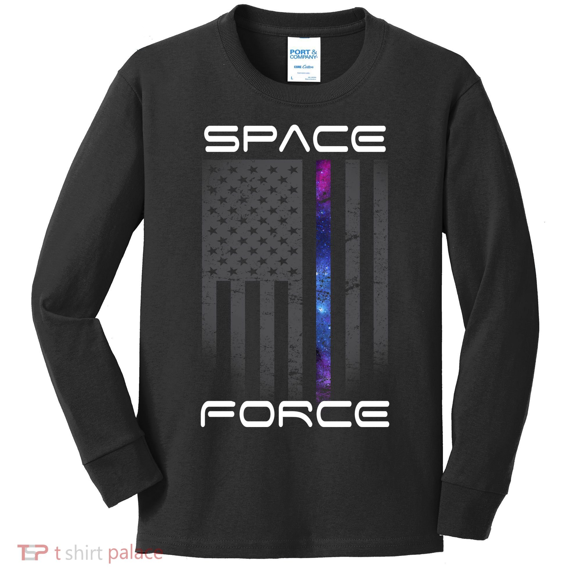 United States Space Force Flag Kids Long Sleeve Shirt