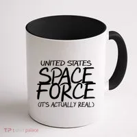 United States Space Force It's Actually Real Coffee Mug thumb 1
