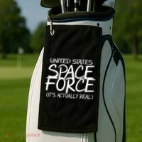 United States Space Force It's Actually Real Golf Towel thumb 2