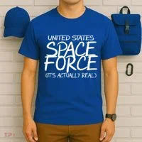 United States Space Force It's Actually Real T-Shirt thumb 6