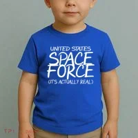 United States Space Force It's Actually Real Toddler T-Shirt thumb 2
