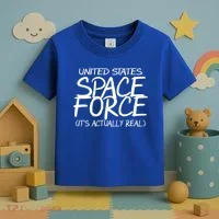 United States Space Force It's Actually Real Toddler T-Shirt thumb 3
