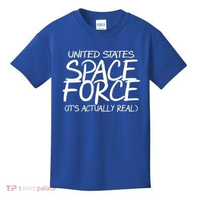 United States Space Force It's Actually Real Kids T-Shirt